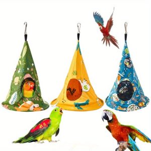 Colorful Parrot Hammock Tent: Bird Summer Hammock Sleep Bed, Home Livingroom Hanging Nest House, Pet Cloth, Lightweight, Cotton Material