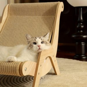 Cozy Cat Haven Chair - Sturdy, Detachable, and Easy-to-Clean Polyester Fiber Construction for Cats and Humans, Perfect for Relaxation and Leisure