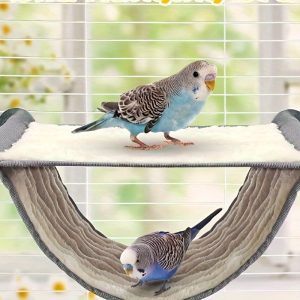 2pcs Double Bird Hammocks, Warm Nest For Parrots & Small Pets, Washable Hanging Bird Nest, Cozy Hammock With Sturdy Hooks For Cage & Perch, Pet Sleep & Play Accessories