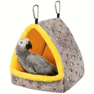 Thickened Fleece Warm Bird Nest for Parrots | Cozy Hanging Snuggle Hut for Pet Birds, Guinea Pigs & Small Animals | Soft Polyester Fiber Material, Suitable for Medium & Large Bird Species