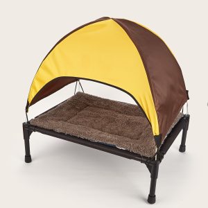 1pc Pet Cat And Dog Multi-functional Camping Portable Camp Bed With Removable Roof And Cotton Pad For Pet Nests, Washable Pet Bed, Off The Ground In Summer And Moisture-proof In Winter And Cold-proof For All Seasons